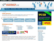 Tablet Screenshot of hostingy.cz